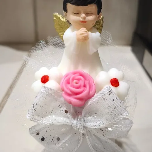 Vela de ángel con flores