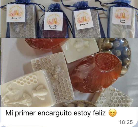 Alumna: «Mi primer encarguito estoy feliz», con jabones artesanales